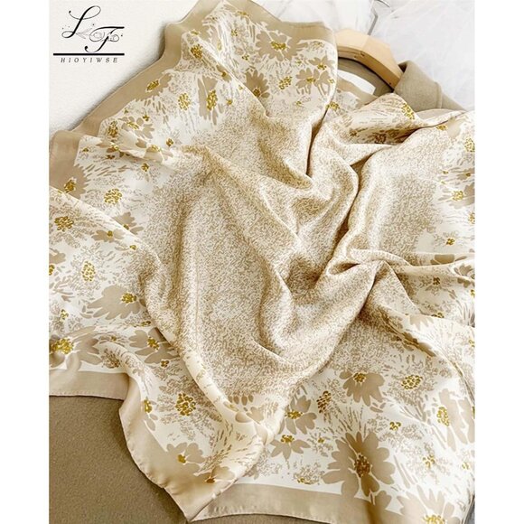 Satin Bandanas Head A11 Khaki Scarf Women Lightweight Silk Hair Wrap Sleep Scarf - Picture 2 of 6